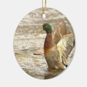 Mallard Duck Photo Ornament  セラミックオーナメント (左)