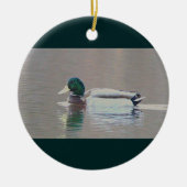 Mallard Duck Photo Ornament  セラミックオーナメント (正面)