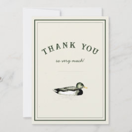 Mallard Duck Thank You Card  招待状