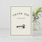 Mallard Duck Thank You Card 招待状 (スタンド正面)