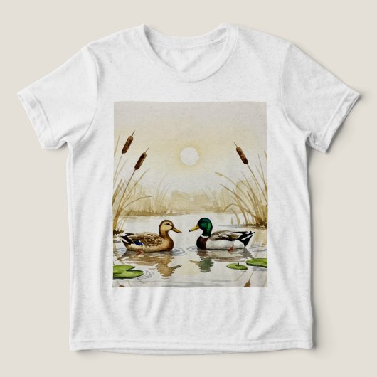 Mallard ducks トライブレンドＴシャツ (デザイン正面)