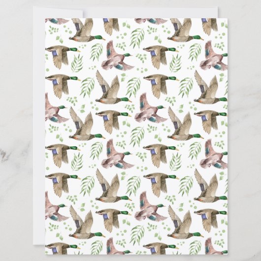 Mallard Ducks Scrapbook Paper (裏面)