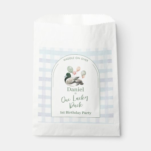 Mallard Lucky Duck 1st Birthday フェイバーバッグ (正面)