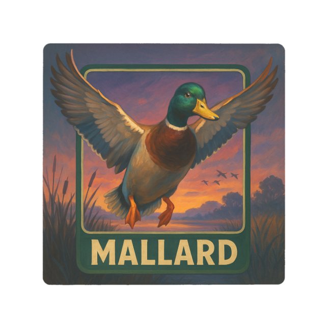 Mallard Sign メタルプリント (正面)