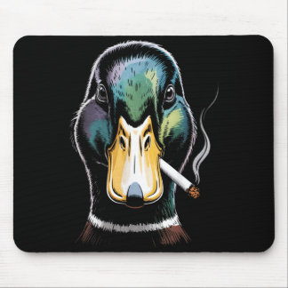 Mallard Smoking Cigarette Meme Funny Mallard Duck マウスパッド