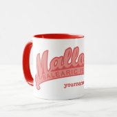 MALLORCAスペインのカスタムなモノグラムのマグ マグカップ (正面左)