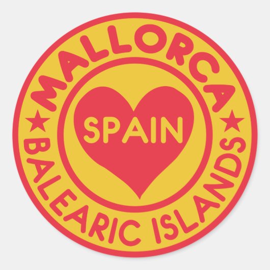 Mallorcaスペインのシール ラウンドシール (正面)