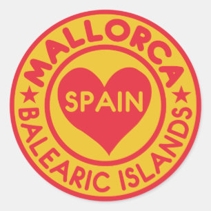 Mallorcaスペインのステッカー ラウンドシール