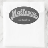 MALLORCAスペインカスタム文字&カラーシール 楕円形シール (バッグ)