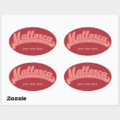 MALLORCAスペインカスタム文字&カラーシール 楕円形シール (シート)