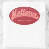 MALLORCAスペインカスタム文字&カラーシール 楕円形シール (バッグ)