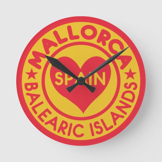 MALLORCAスペイン壁時計 ラウンド壁時計 (正面)