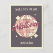 Mallorca Majorca Spain España retro purple Postcar ポストカード (正面)