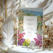 Mallorca Spain Mediterranean Coast Olive Wedding 招待状