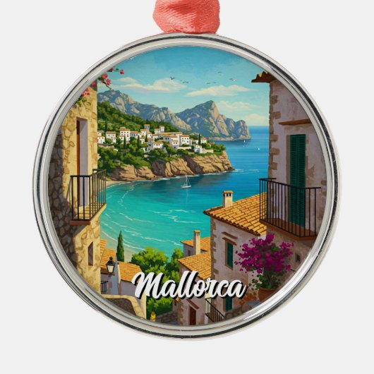 Mallorca Spain Travel メタルオーナメント (正面)