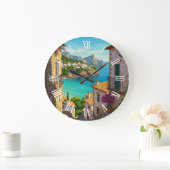 Mallorca Spain Travel ラージ壁時計 (ホーム)