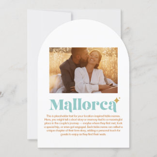 MALLORCA Table Number 招待状