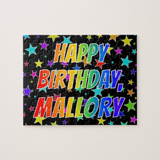 「MALLORY」名、おもしろい「ハッピーバースデー」 ジグソーパズル (横)