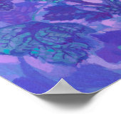 Mallow Bloom, Malva Flowers Floral Painting Purple ポスター (角)