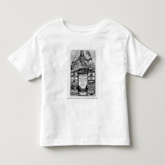 Malmesburyのトマス・ホッブズ著Frontispiece トドラーTシャツ (正面)
