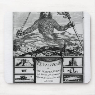Malmesburyのトマス・ホッブズ著Frontispiece マウスパッド