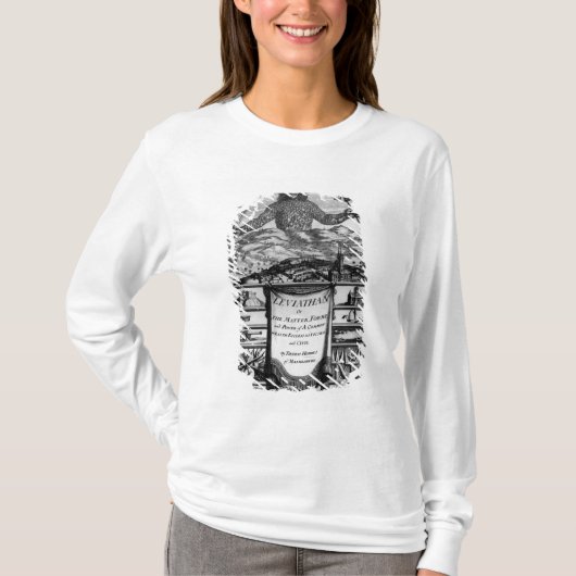 Malmesburyのトマス・ホッブズ著Frontispiece Tシャツ (正面)
