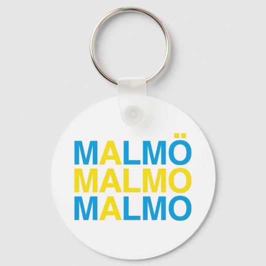 MALMOスウェーデン国旗 キーホルダー (正面)