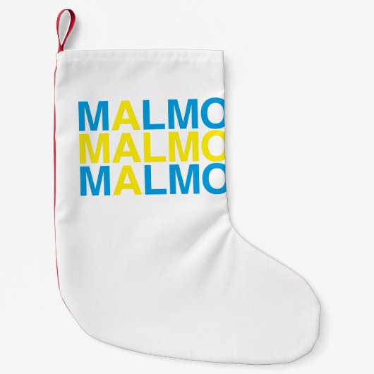 MALMOスウェーデン国旗 スモールクリスマスストッキング (正面)