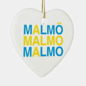 MALMOスウェーデン国旗 セラミックオーナメント (右)