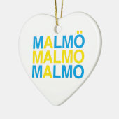 MALMOスウェーデン国旗 セラミックオーナメント (左)