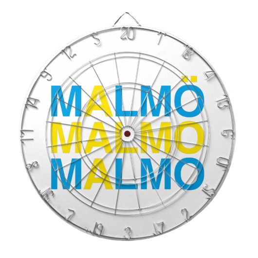 MALMOスウェーデン国旗 ダーツボード (正面)