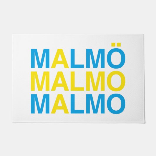 MALMOスウェーデン国旗 ドアマット (正面)