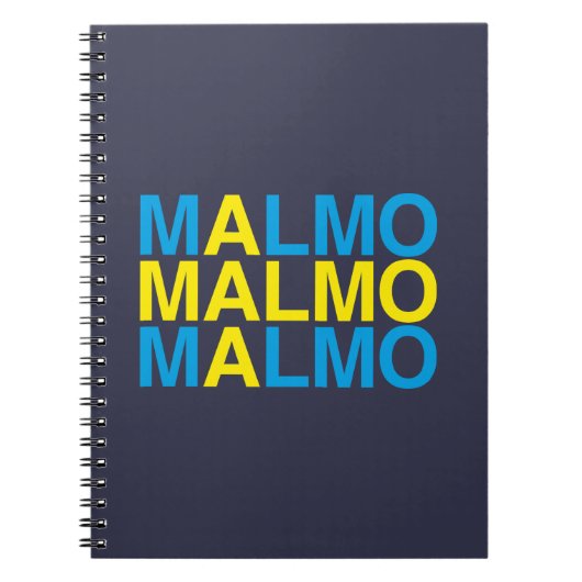 MALMOスウェーデン国旗 ノートブック (正面)