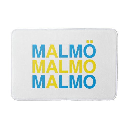 MALMOスウェーデン国旗 バスマット (正面)