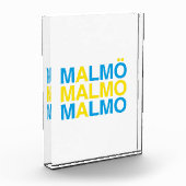 MALMOスウェーデン国旗 フォトブロック (左)
