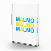MALMOスウェーデン国旗 フォトブロック (右)
