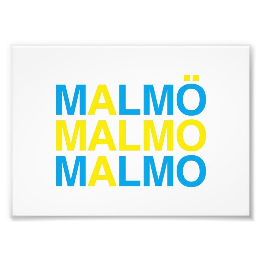 MALMOスウェーデン国旗 フォトプリント            (正面)