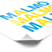 MALMOスウェーデン国旗 フォトプリント            (角)