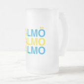 MALMOスウェーデン国旗 フロストグラスビールジョッキ (正面右)