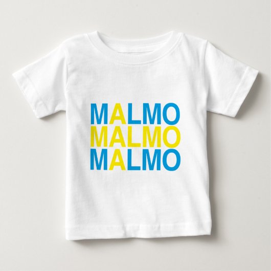 MALMOスウェーデン国旗 ベビーTシャツ (正面)