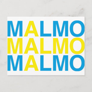 MALMOスウェーデン国旗 ポストカード