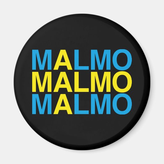 MALMOスウェーデン国旗 マグネット (正面)