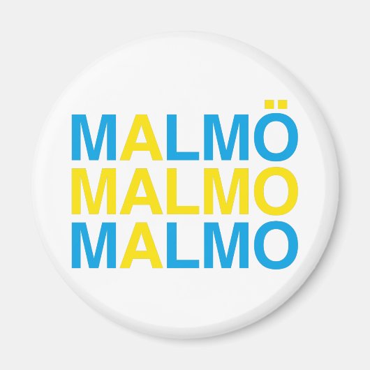 MALMOスウェーデン国旗 マグネット (正面)
