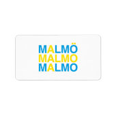 MALMOスウェーデン国旗 ラベル (正面)