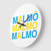 MALMOスウェーデン国旗 ラージ壁時計 (傾斜)