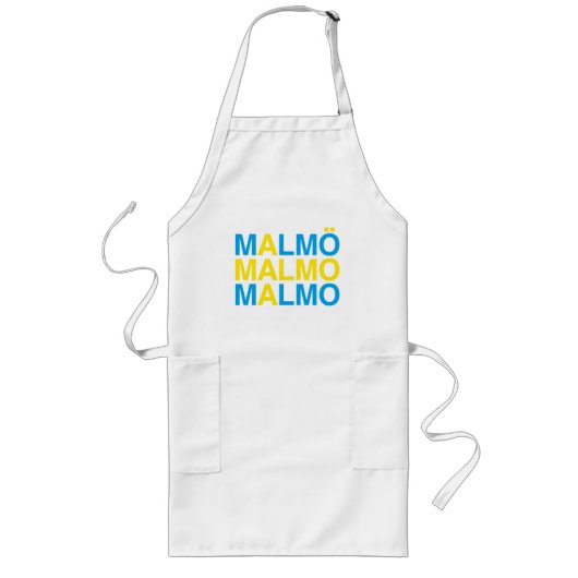 MALMOスウェーデン国旗 ロングエプロン (正面)