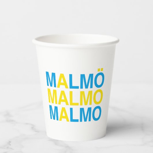 MALMOスウェーデン国旗 紙コップ (正面)