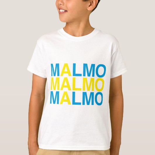 MALMOスウェーデン国旗 Tシャツ (正面)