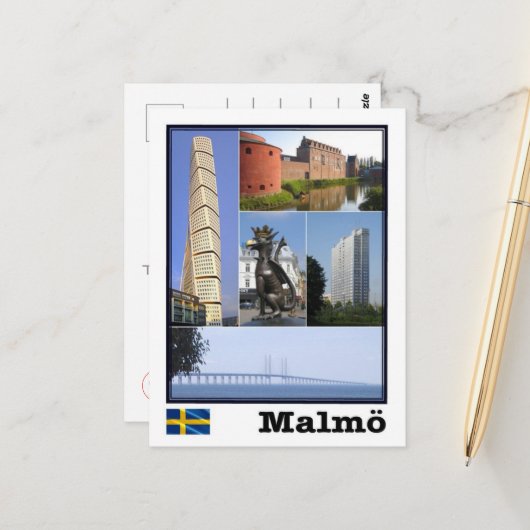 Malmö - Sweden - Mosaic - ポストカード (正面/裏面インサイチュ)