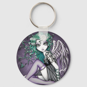 Maloryのすみれ色の入れ墨の天使Keychain キーホルダー